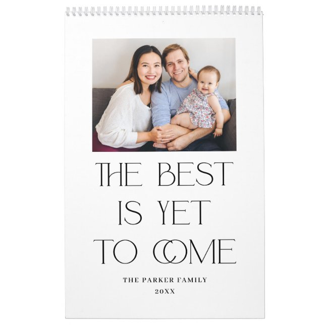 Luxe moderne EDITABLE Foto Calendar Kalender (Titelbild)