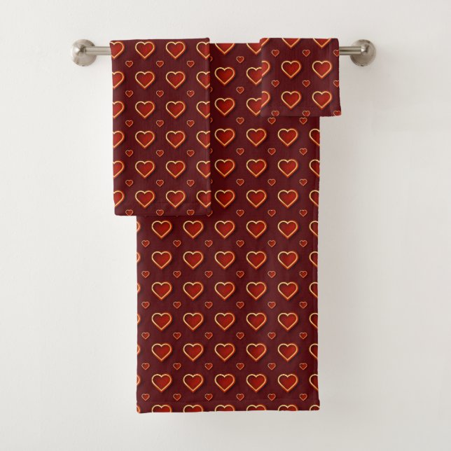 Luxe Moderne Élégant Amour Rouge Or Coeur (En situation)