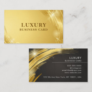 Luxe Moderne Elegant Carte de visite Or