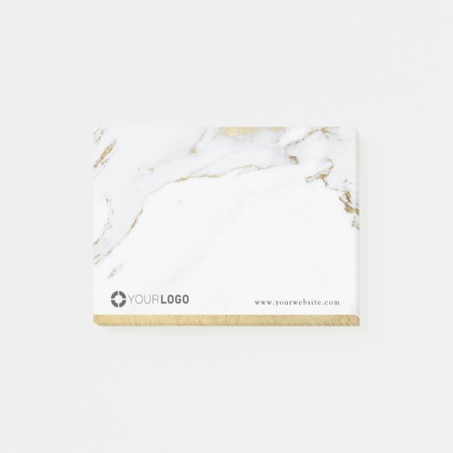 Luxe moderne Imitat Logo der Goldmarmorfirma Post-it Klebezettel (Vorderseite)