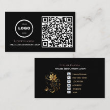 Luxe moderne personnalisé QR Code Beauté Carte de