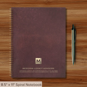 Luxe Monogram Carnet d'affaires