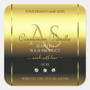 Luxe Or Chimmery Produit Étiquette Bijoux Monogram