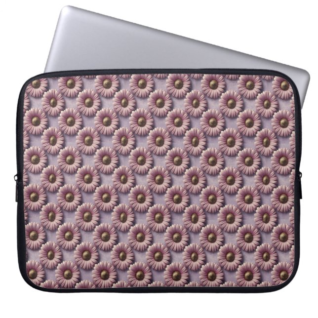 Luxe Pink Daisies Laptop Case (Vorderseite)
