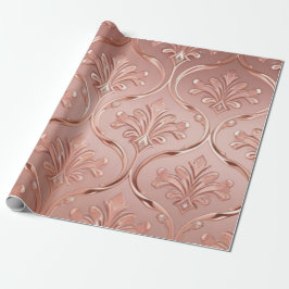 Luxe Pink Glitzy Foil Rose Gold Blush Glam Geschenkpapier