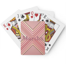 Luxe Pink Gold Streifen Card Deck