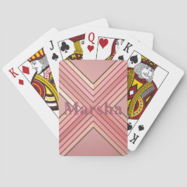 Luxe Pink Gold Streifen Card Deck Spielkarten