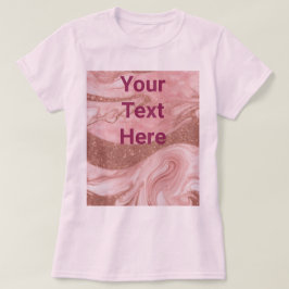 Luxe Pink Rose Gold Benutzerdefinierter Text T - S T-Shirt