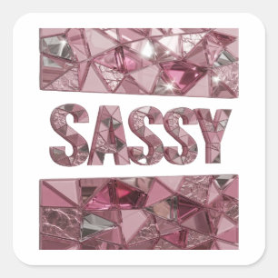 Luxe Pink SASSY Aufkleber Motiv