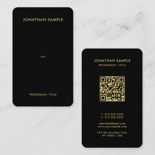 Luxe Premium Pearl Gold Schriftart QR Code Ozeanie Visitenkarte