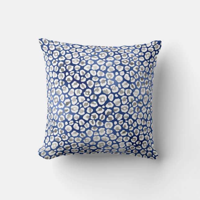 LUXE PRINT BLAUE CUSHION KISSEN (Vorderseite)