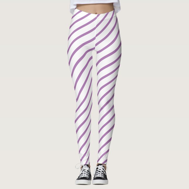 Luxe Purple Top Qualité Linge Leggings (Devant)
