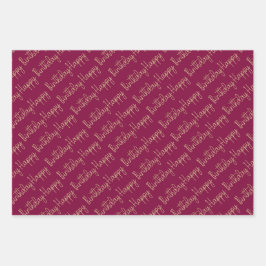 Luxe Red Geschenkpapier Set