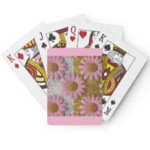 Luxe Retro 70er Pink Daisies Card Deck