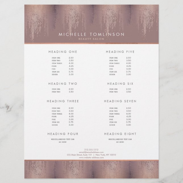 Luxe Rose Gold Confetti Regenmuster Flyer (Vorne)