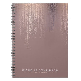 Luxe Rose Gold Confetti Regenmuster Notizblock