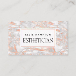 Luxe Rose Gold Pink Marmor Schönheit  Visitenkarte