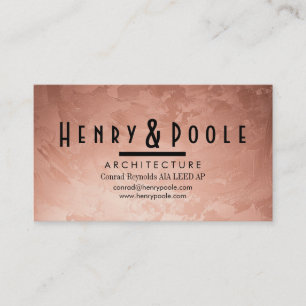 Luxe Rose Gold Venezianisch Plaster & Designer Visitenkarte