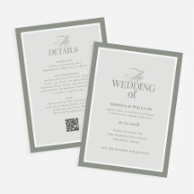 Luxe Sage Green mit UAWG QR Code | Hochzeit