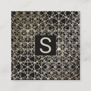 LUXE silbernes GoldMinimalistisches geometrisches Quadratische Visitenkarte