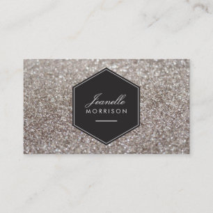 Luxe Silver Glitzer Beauty Business Card Visitenkarte