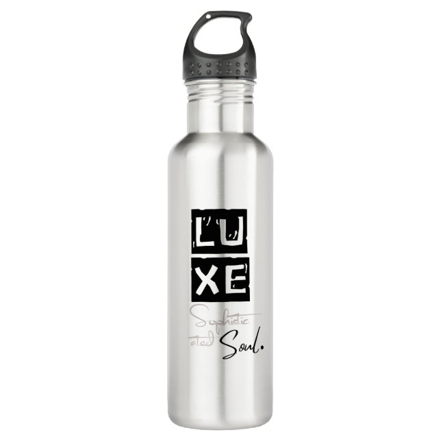 LUXE Sophisticated Soul Edelstahlflasche (Vorderseite)