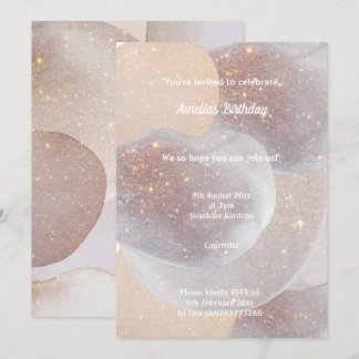 LUXE SPACE TALK BIRTHDAY PARTY INVITATION EINLADUNG