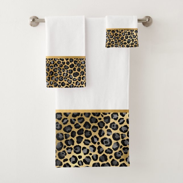 LUXE TIERDRUCKENDE WEISSE BADEZIMMER TOWEL SET (Insitu)