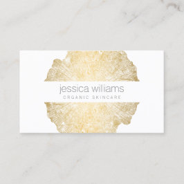 Luxe Wood Effect Art Kosmetologe Visitenkarte