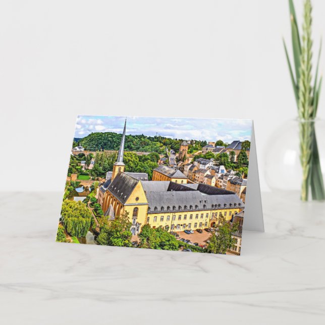 Luxembourg Carte photo Cityscape (Devant)