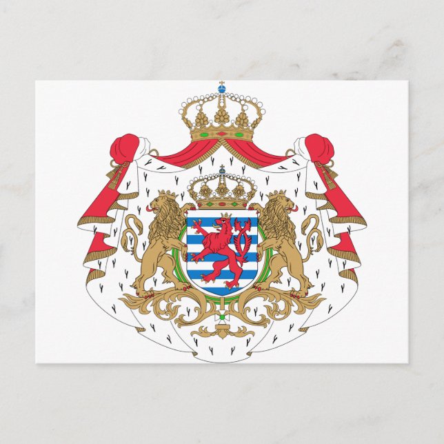 Luxembourg Coat of Arms Postkarte (Vorderseite)