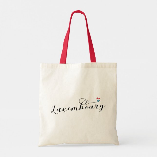 Luxembourg Drapeau Coeur, Sac fourre-tout luxembou (Dos)