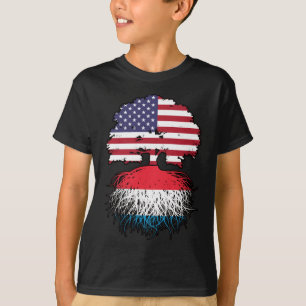 Luxembourg USA Vereinigte Staaten Flaggenroots T-Shirt