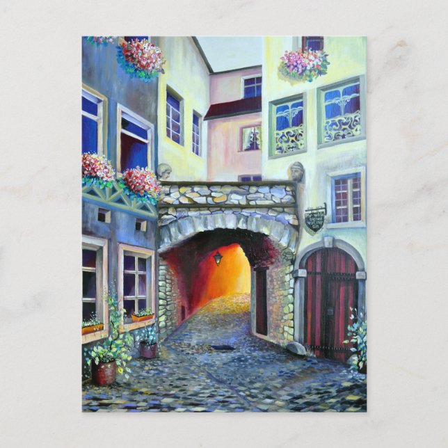 Luxemburg - Bohemische Illustration Postkarte (Vorderseite)