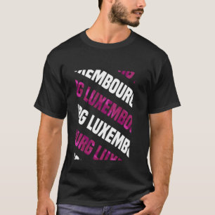 Luxemburg Camouflage Muster Pink Camouflage T-Shirt