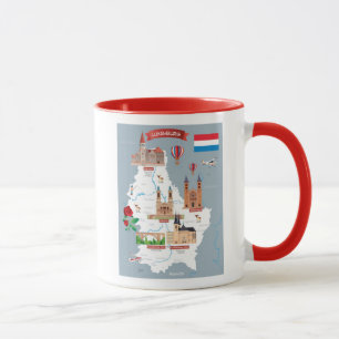 Luxemburg-Cartoon-Karte Tasse