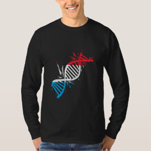 Luxemburg DNA-Molekül Luxemburgische Flagge Letzeb T-Shirt