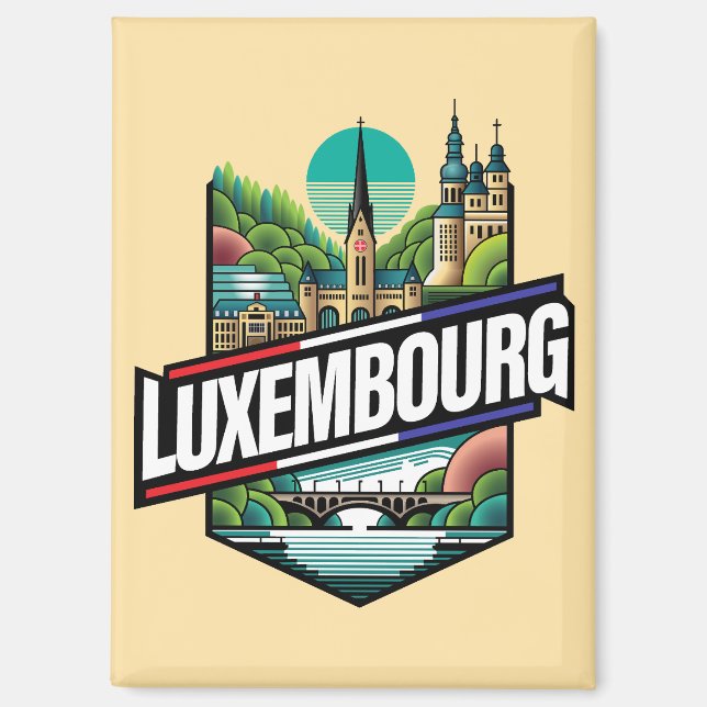 Luxemburg Europa Magnet (Vorderseite)