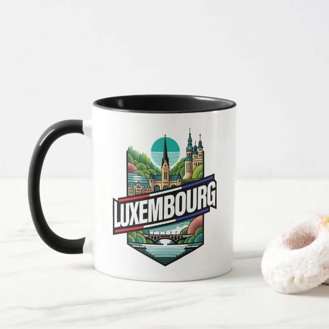 Luxemburg Europa Tasse (Mit Donut)