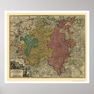 Luxemburg - Europaparte 1712 Poster