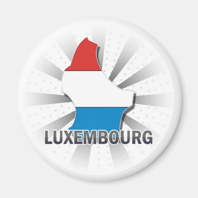 Luxemburg Flag Map 2.0 Magnet (Vorne)