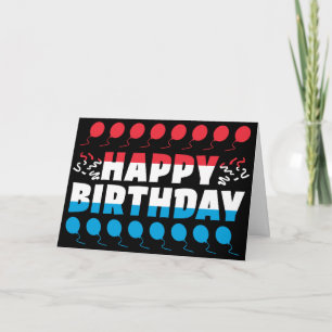Luxemburg Flag Patriotic Birthday Karte