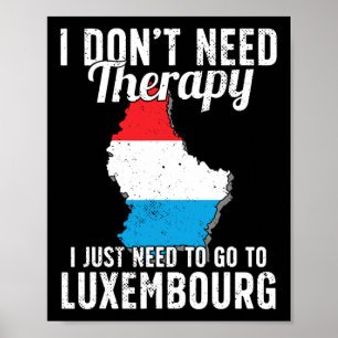 Luxemburg Flagge I Urlaub Luxemburg  Poster