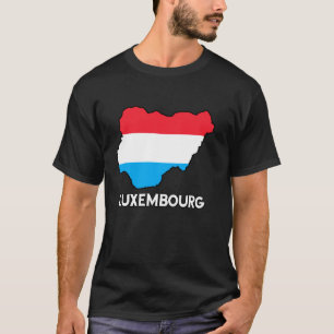 Luxemburg-Flagge Karte Luxemburgisch Wurzeln Letze T-Shirt