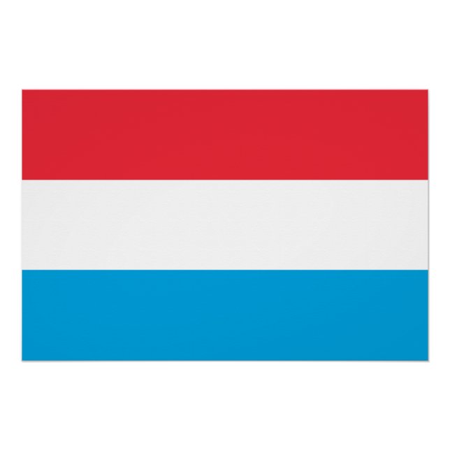 Luxemburg-Flagge Poster (Vorderseite)