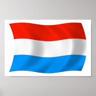 Luxemburg Flagge Poster Druck