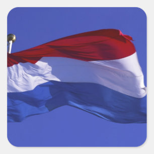 Luxemburg-Flagge RF) Quadratischer Aufkleber