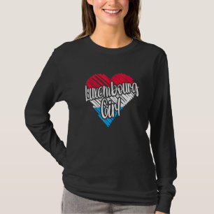 Luxemburg für Mädchen Luxemburgisches Herz Flagge T-Shirt