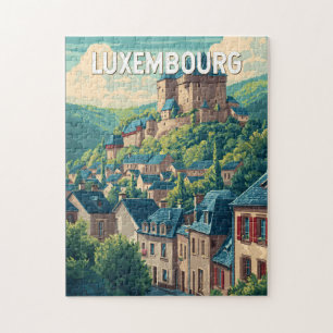 Luxemburg Illustration Reise Kunst Vintage
