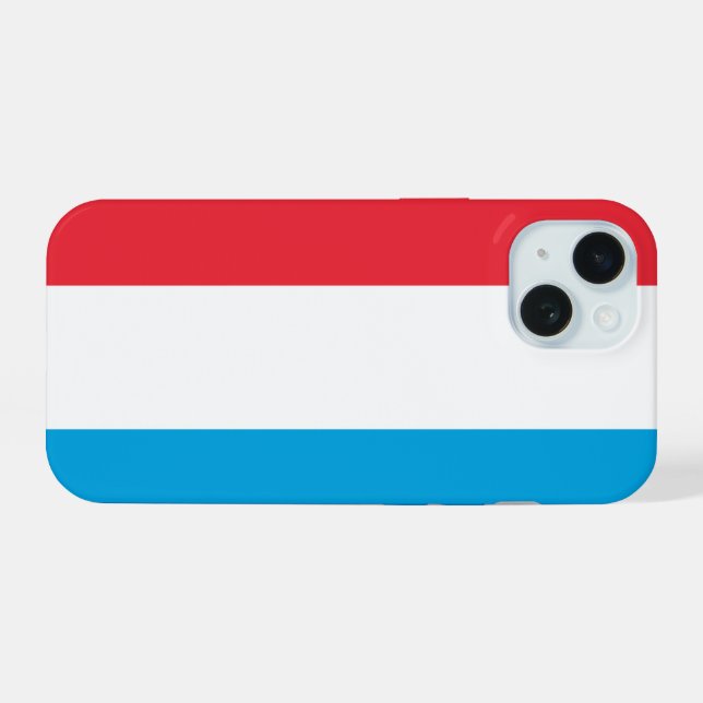 Luxemburg iPhone 15 Hülle (Rückseite (Horizontal))